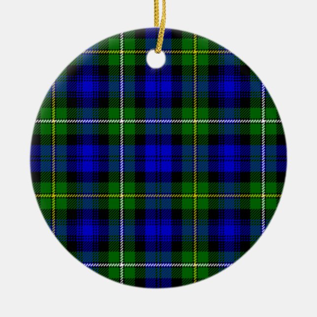 Campbell Tartan Blau kariert Keramikornament (Vorne)
