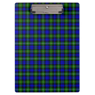 Campbell Tartan Blau kariert Klemmbrett