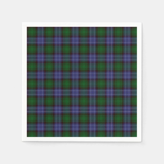 Campbell Tartan Green Kariert Serviette (Vorderseite)