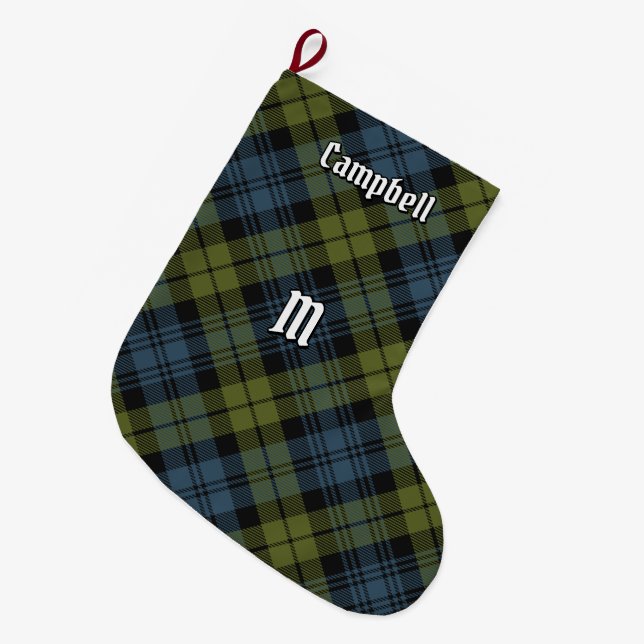 Campbell Tartan Großer Weihnachtsstrumpf (Vorderansicht (hängend))