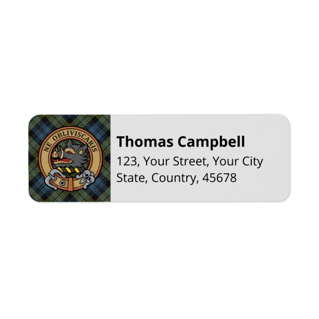 Campbell Tartan Label (Vorne)