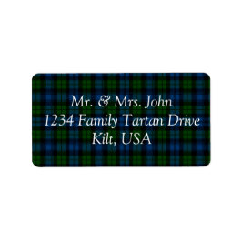 Campbell Tartan Label Adressaufkleber