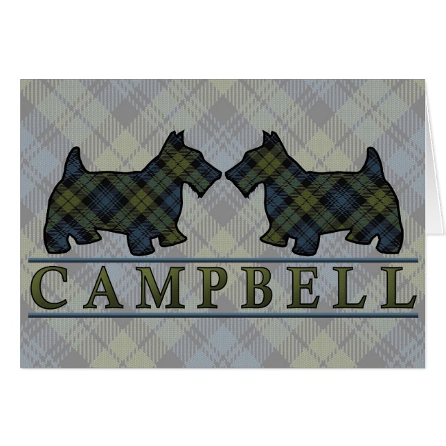 Campbell Tartan Scottie Dogs (Vorderseite (Horizontal))