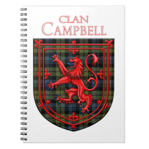 Campbell Tartan Scottish Kariert Lion Rampant Notizblock