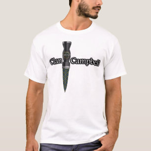 Campbell Tartan Scottish Sgian Dubh T-Shirt