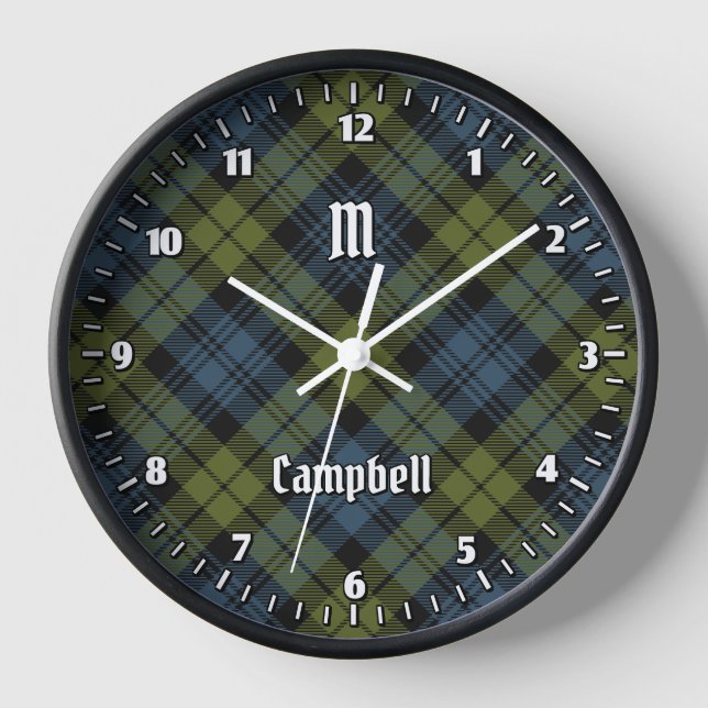 Campbell Tartan Uhr (Vorderseite)
