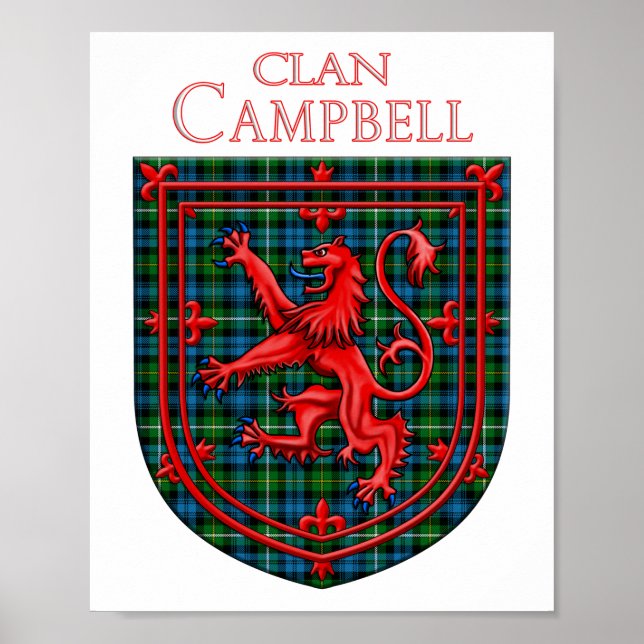 Campbell von Argyll Tartan Scottish Kariert Poster (Vorne)