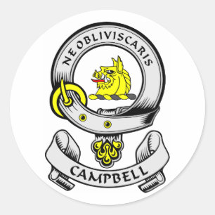 CAMPBELL-Wappen Runder Aufkleber