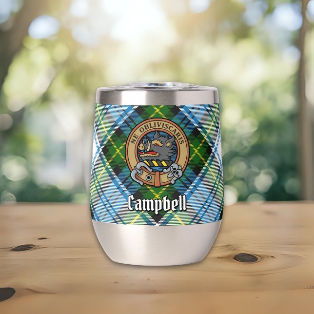 Campbell Wappen über Dress Tartan (Von Creator hochgeladen)