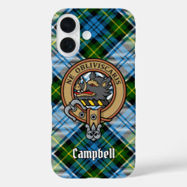 Campbell Wappen über Dress Tartan iPhone 16 Hülle