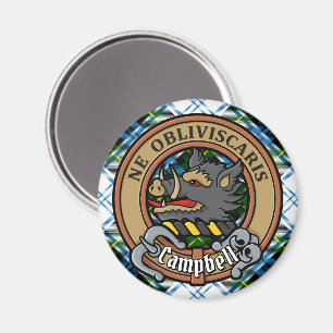 Campbell Wappen über Dress Tartan Magnet