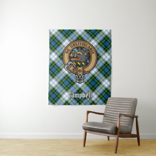 Campbell Wappen über Dress Tartan Wandteppich