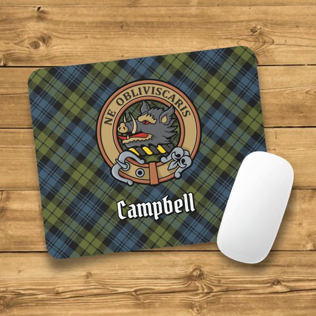 Campbell Wappen über Tartan Mousepad (Von Creator hochgeladen)