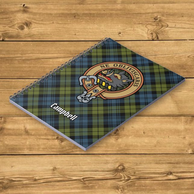 Campbell Wappen über Tartan Notizblock (Von Creator hochgeladen)