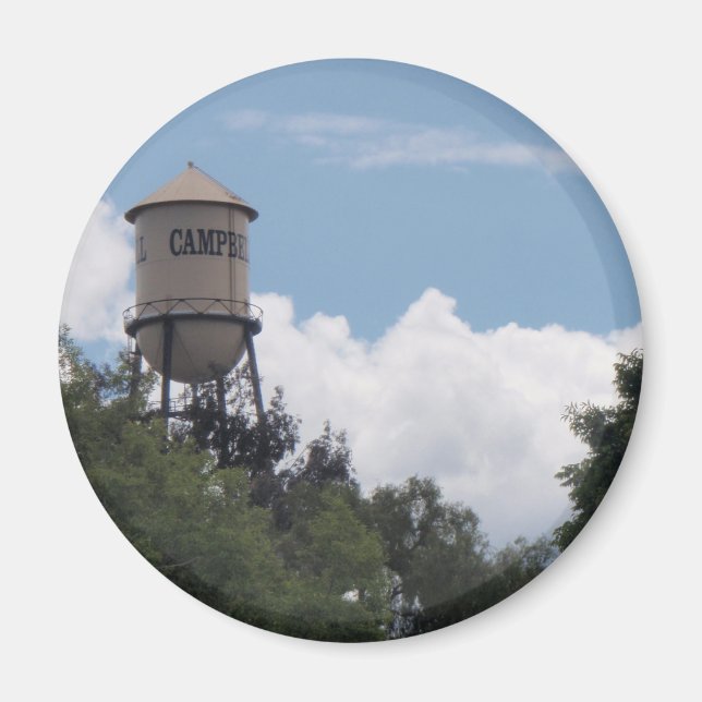 Campbell Water Tower, Kalifornien Magnet (Vorne)