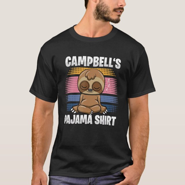 Campbell's Pajama Personalisiertes Schlafen T-Shirt (Vorderseite)
