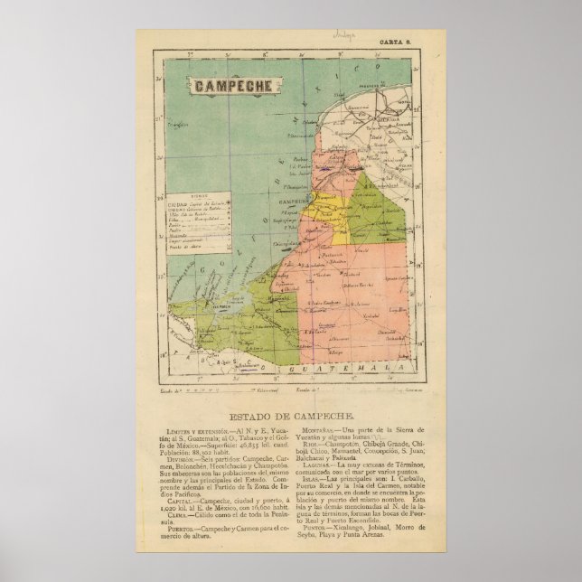 Campeche, Mexiko Poster (Vorne)