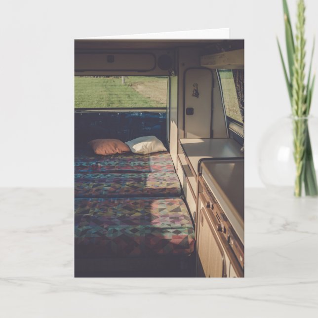 CAMPER-ANHÄNGER VON DER GRID-GEBURTSKARTE KARTE (Vorderseite)