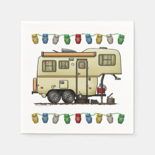 Camper Camper RV Happy Camper Serviette
