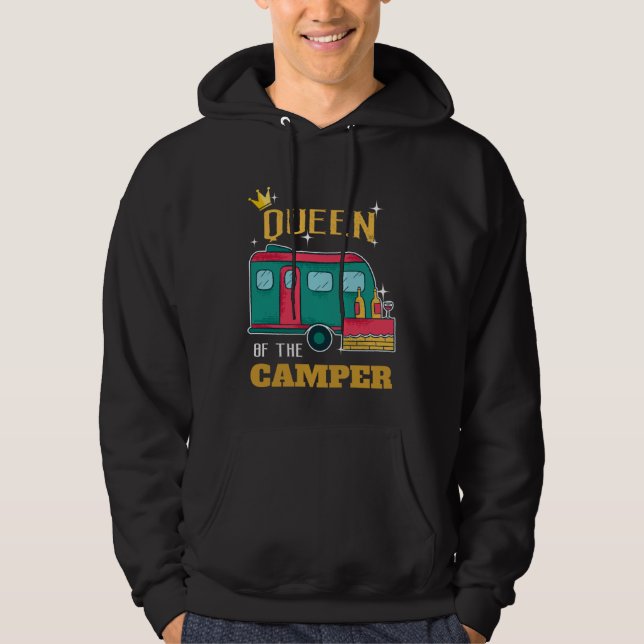 Camper  Camping Queen Themed Apparel Hoodie (Vorderseite)
