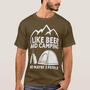 Camper Drink Bier Wilderness Campfire T-Shirt