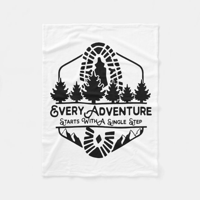 Camper Everyday Adventure Start With A Single Step Fleecedecke (Vorderseite)