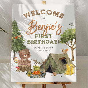 Camper Forest Boy 1er anniversaire Affiche de bien