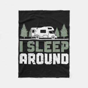 Camper Funny Camping I schlafen herum Fleecedecke
