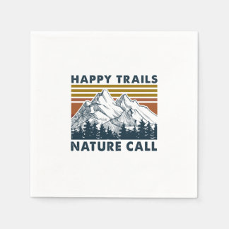 Camper-Geschenk | Happy Trails Nature Call Birthda Serviette