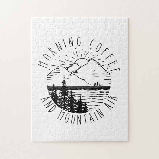 Camper-Geschenk | Morgenkaffee und Bergluft Weihna (Vertikal)