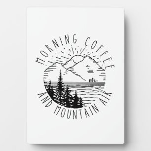 Camper-Geschenk Morgenkaffee und Bergluft Weihna Fotoplatte