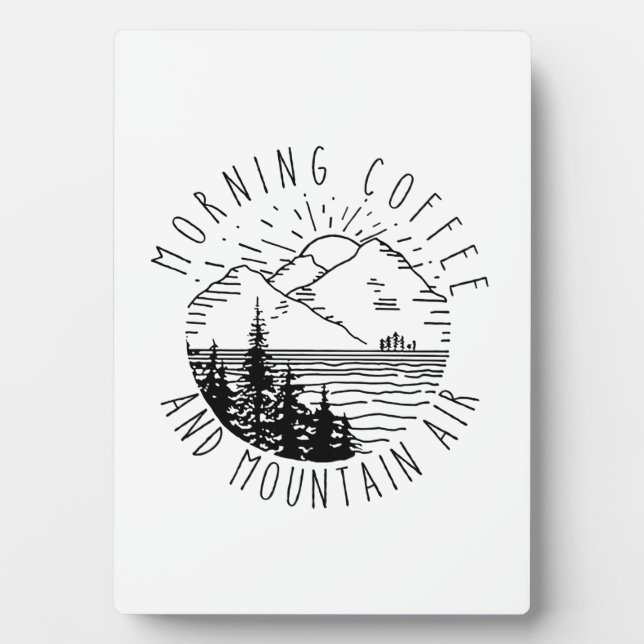 Camper-Geschenk | Morgenkaffee und Bergluft Weihna Fotoplatte (Vorderseite)