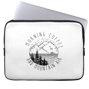 Camper-Geschenk Morgenkaffee und Bergluft Weihna Laptopschutzhülle
