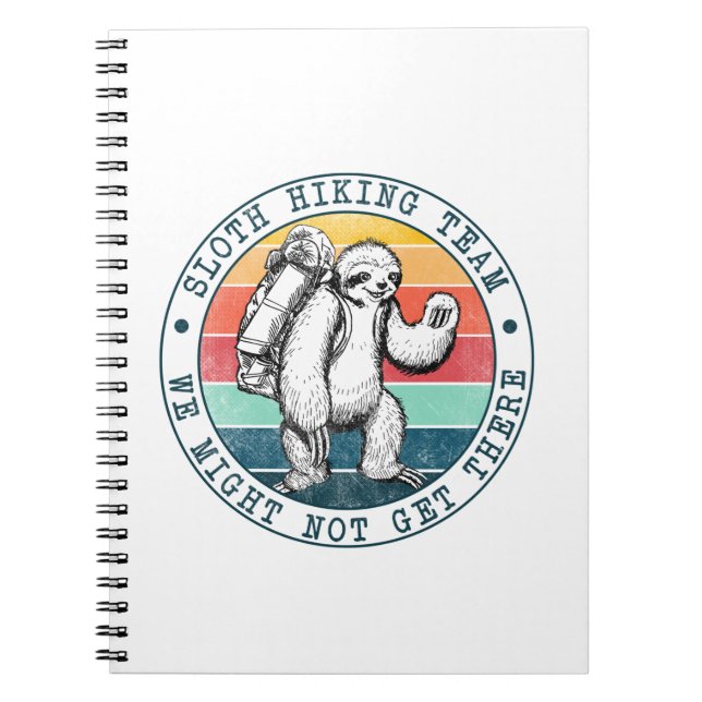 Camper-Geschenk | Sloth Wanderteam Geburtstag Notizblock (Vorderseite)