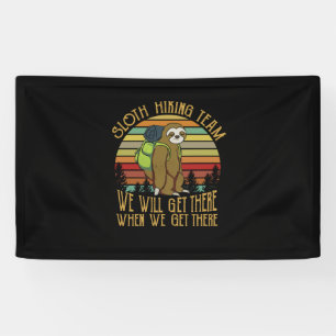 Camper-Geschenk   Vintages Sloth Wanderteam Geburt Banner