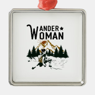 Camper-Geschenk Wander Woman Birthday Ornament Aus Metall