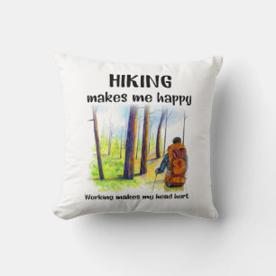Camper-Geschenk Wandern macht mich zum Geburtsta Kissen