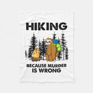 Camper-Geschenk   Wandern, weil Mord falsch ist We Fleecedecke