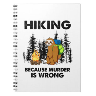 Camper-Geschenk   Wandern, weil Mord falsch ist We Notizblock