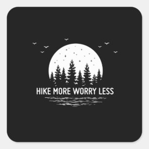 Camper-Geschenk   Wanderung Besorgnis erregender w Quadratischer Aufkleber