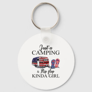 Camper Gift Just A Camping And Kinda Girl Xmas Schlüsselanhänger