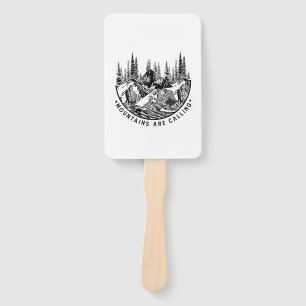 Camper Gift Mountains Are Calling Birthday Fächer