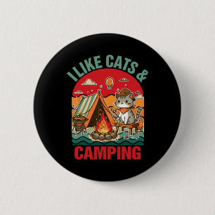 Camper Go Outdoor Katzenliebhaber Katzenmutter Ich Button