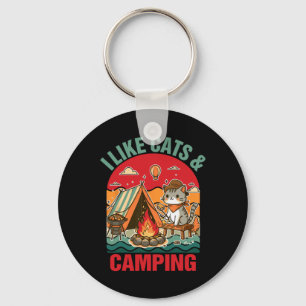 Camper Go Outdoor Katzenliebhaber Katzenmutter Ich Schlüsselanhänger