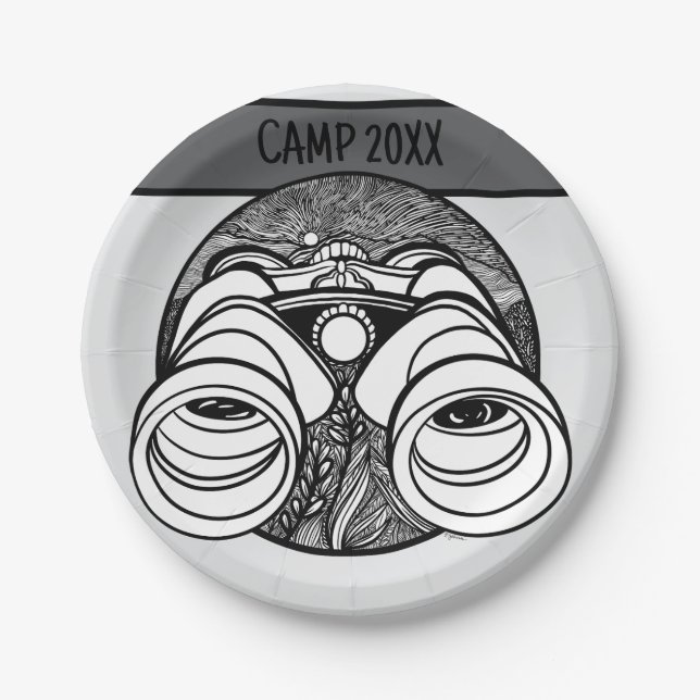 Camper/Hiker Personalisiertes Camping Picnic Pappteller (Vorderseite)