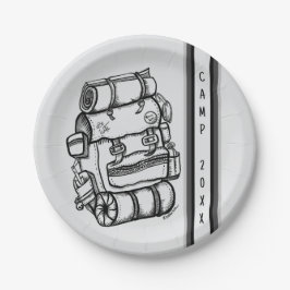 Camper/Hiker Personalisiertes Camping Picnic Pappteller