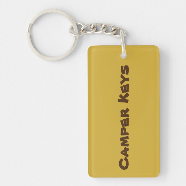 Camper Keys Vacation Rental Acrylic Schlüsselanhän Schlüsselanhänger (Vorderseite)