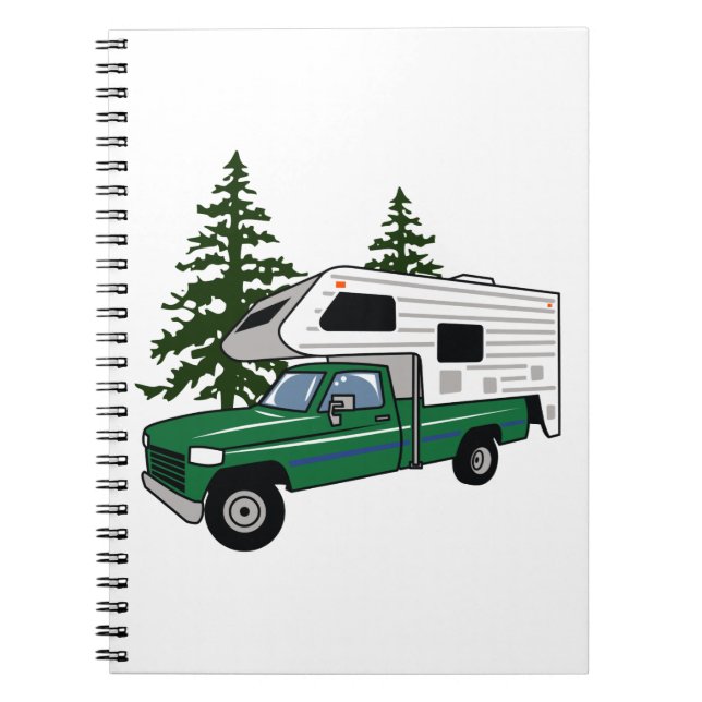 Camper-Lkw Notizblock (Vorderseite)
