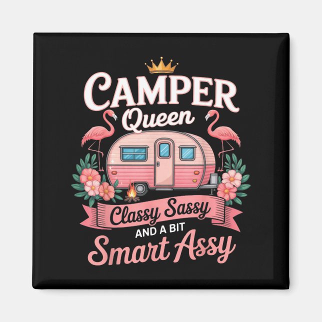 Camper Queen Cly Sy Smart Y Camng Rv Women  Magnet (Vorne)