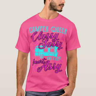 Camper Queen Funny Camping Outdoor Geschenk Sassy T-Shirt